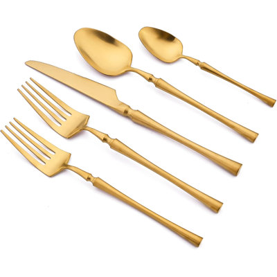 20-Piece Stainless Steel Flatware Set, Satin Finish Cutlery Set For 4, Durable And Ergonomic Design, Dishwasher Safe
