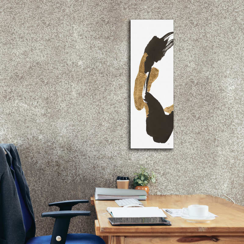 Toile «Bold Gold Tall 3» par Chris Paschke, H 36 po x l 12 po x P 0,75 po