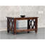 Table basse en bois Belmont à structure en X, châtaignier, brun foncé