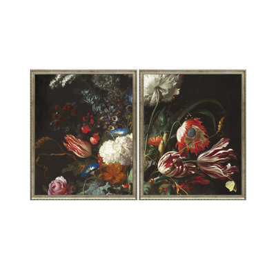 Art mural floral avec jardin 2 pièces