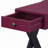 Burgundy Side Table with USB Ports-906403894