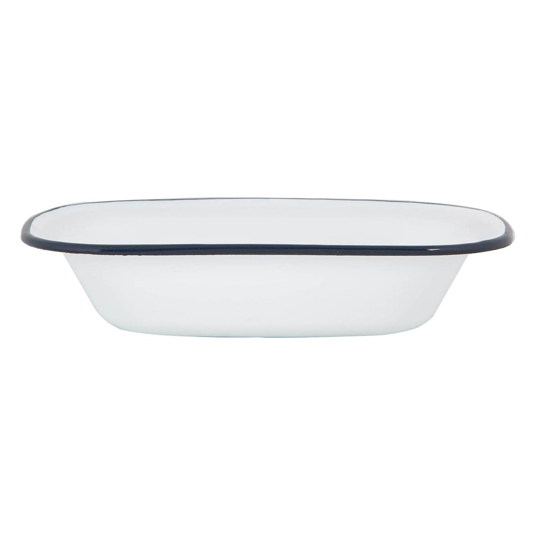 Argon Tableware - White Enamel Pie Dish - 25.5cm