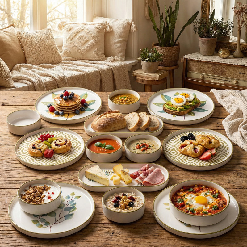 14 Pieces Ceramic Breakfast Set