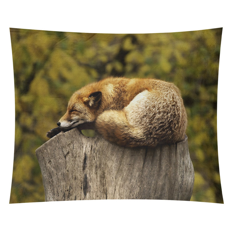 Tapisserie fox sleep Enrik, H 27,5 po x l 37,5 po, Intérieur