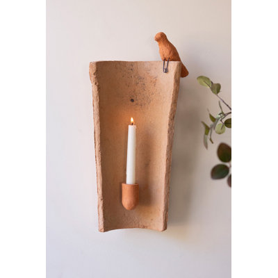  Porte-bougie rustique avec tuile