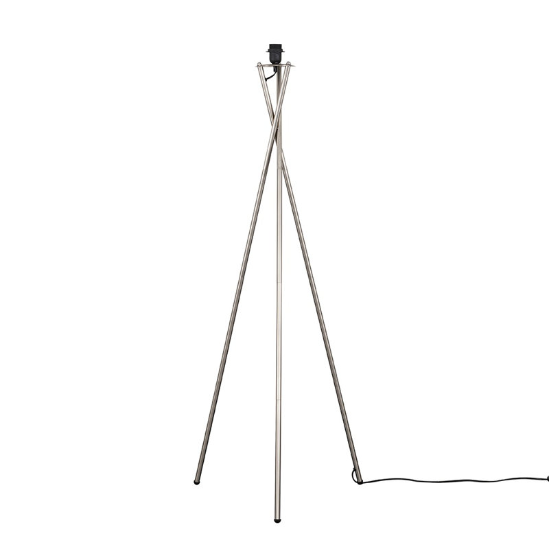 Ahti Camden 136cm Tripod Floor Lamp Base, Brushed Chrome