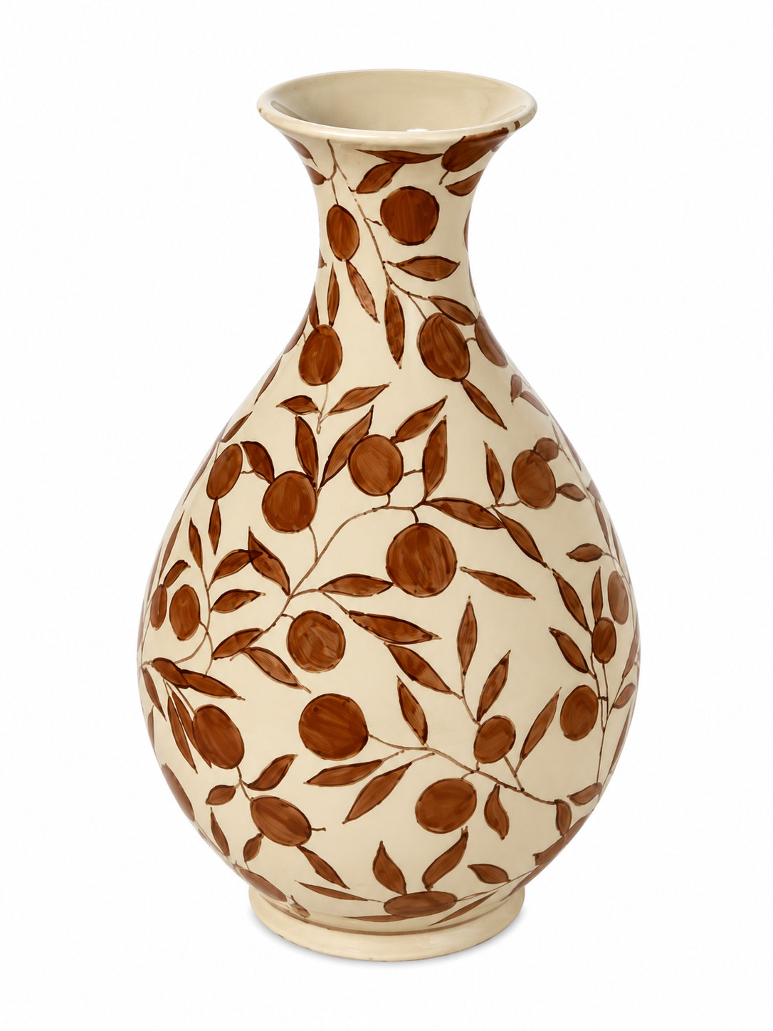 Olivia Sage Green Vase Large, Large, Golden Brown