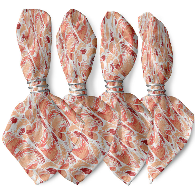 Tanesha Polyester Square Napkin, Coral