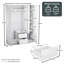 Taniesha 4 Piece Bedroom Set (2 Drawer Bedside Chest X2, 5 Drawer Chest, 3 Door 2 Drawer Wardrobe), (100% FSC)-469825971