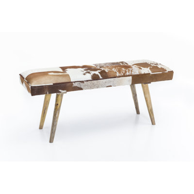Akhill Genuine Leather Upholstered Bench