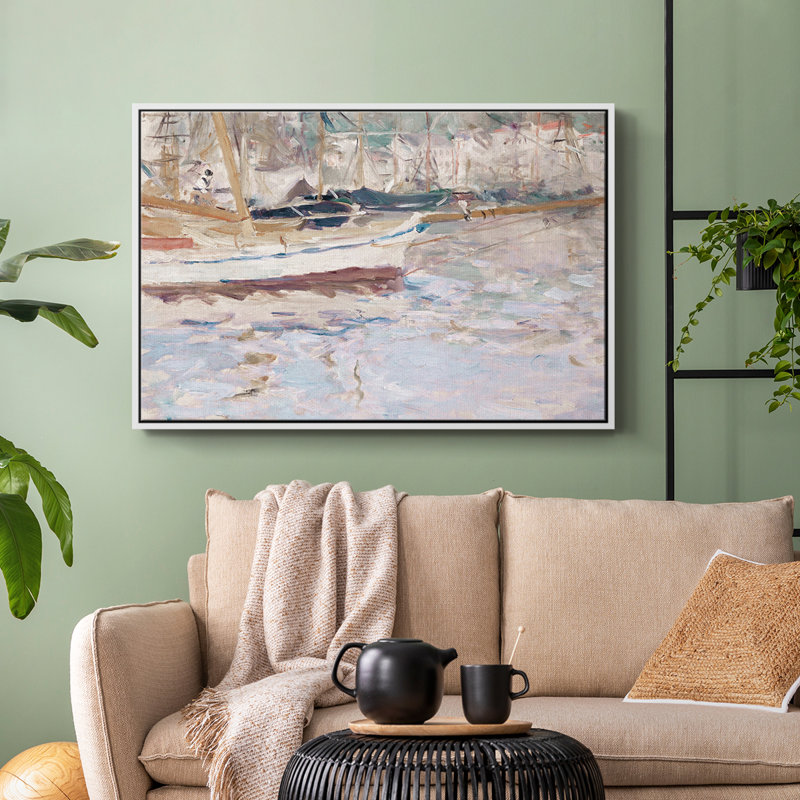 Vintage Nautical Print-CLXXIV -Gallery Wrapped Canvas, Toile encadrée flottée blanche, H 17 po x l 25 po