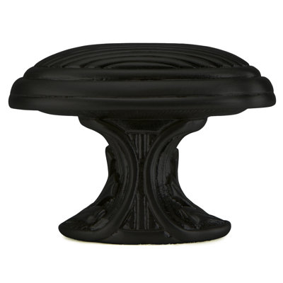 edgar berebi cambridge knob in matte black plate