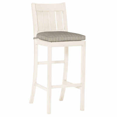 Club Powder Coated Aluminum Outdoor 30'' Bar Stool with Cushion