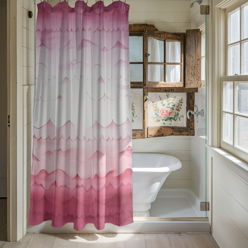 Rideau de douche Pink Tone, H 74 po x l 71 po