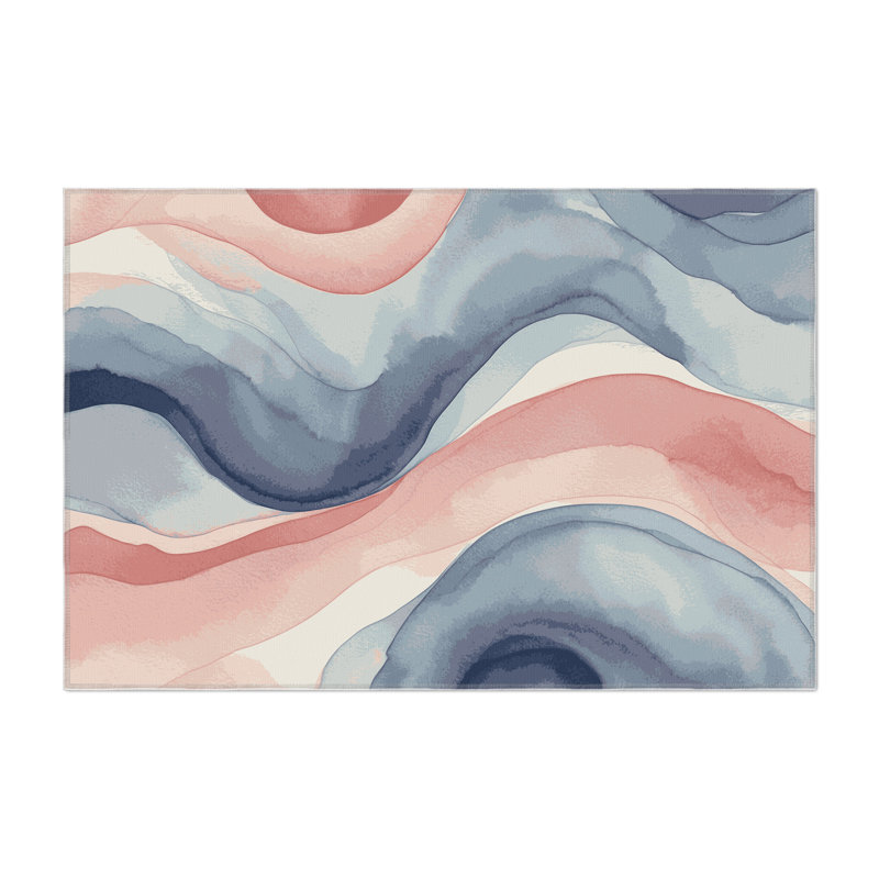 Blush Aurora Indoor And Outdoor Area Rug, Rectangle 5' x 7'