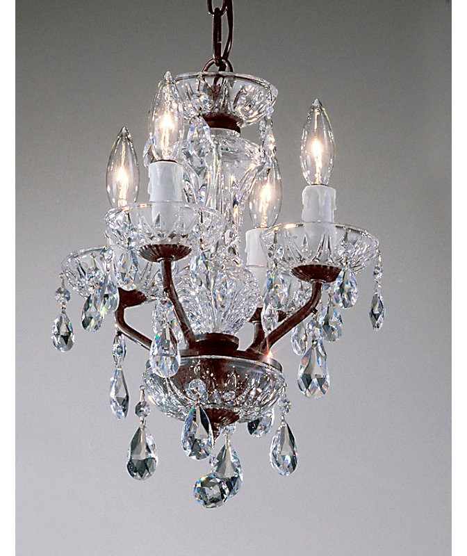 Style bougie classique/traditionnel 4 lumières lustre Letitia, Crystalique, Bronze anglais