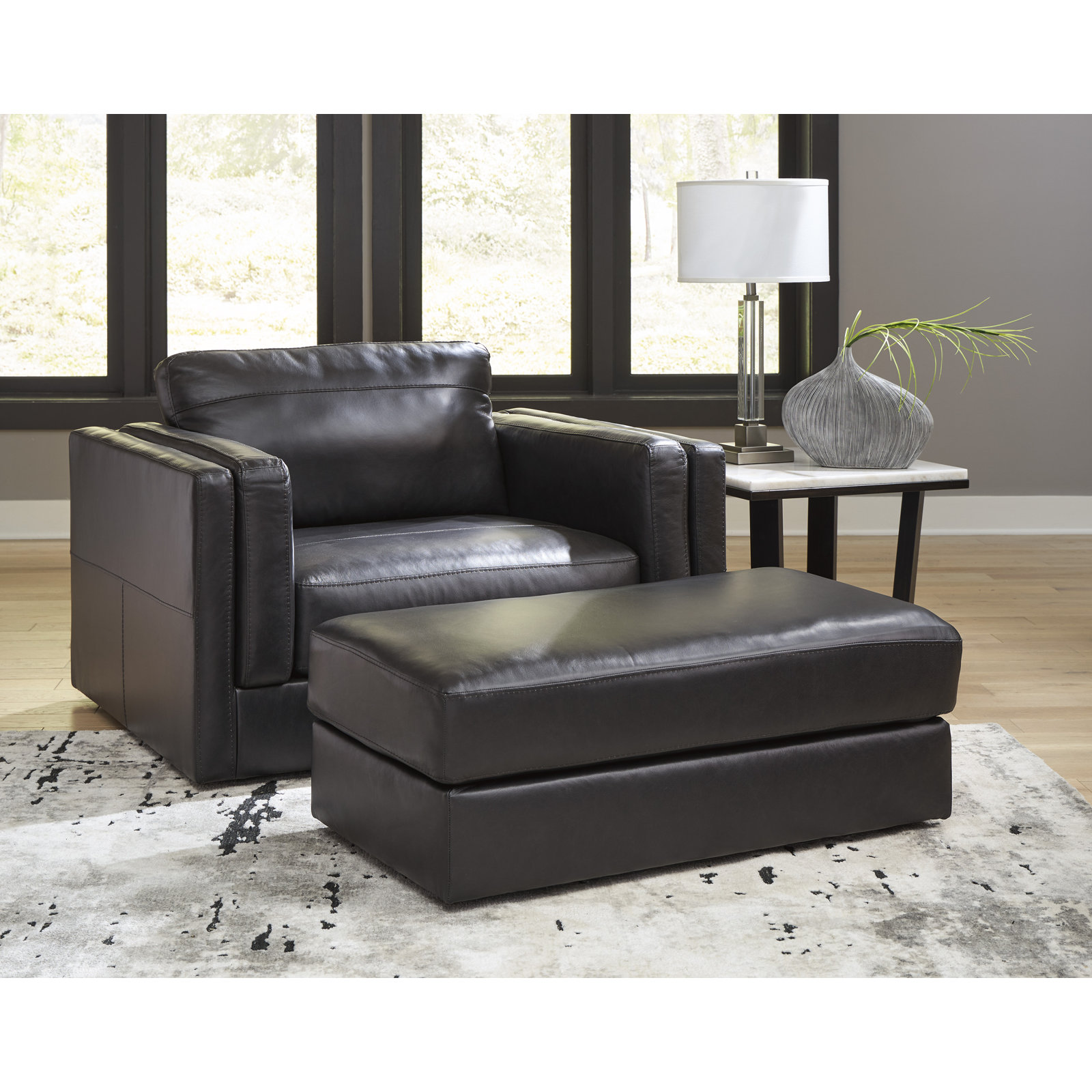 Ehitan Genuine Leather Accent Chair