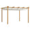 H 10 pi x l 10 pi Pergola en acier avec auvent, bois
