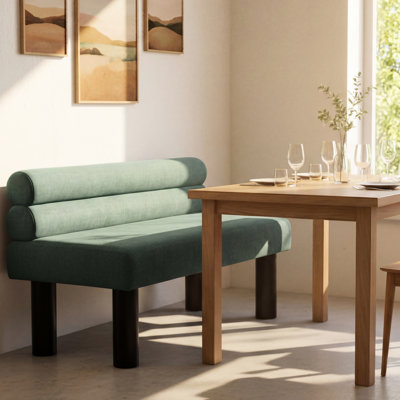Rembourré pour la salle à manger et les espaces de vie, soutien de 300 lb, pieds en bois d'hévéa, rembourrage en éponge, espace, banc de processus d'assemblage sans effort, entrée ou zone, charge, sièges confortables, installation facile