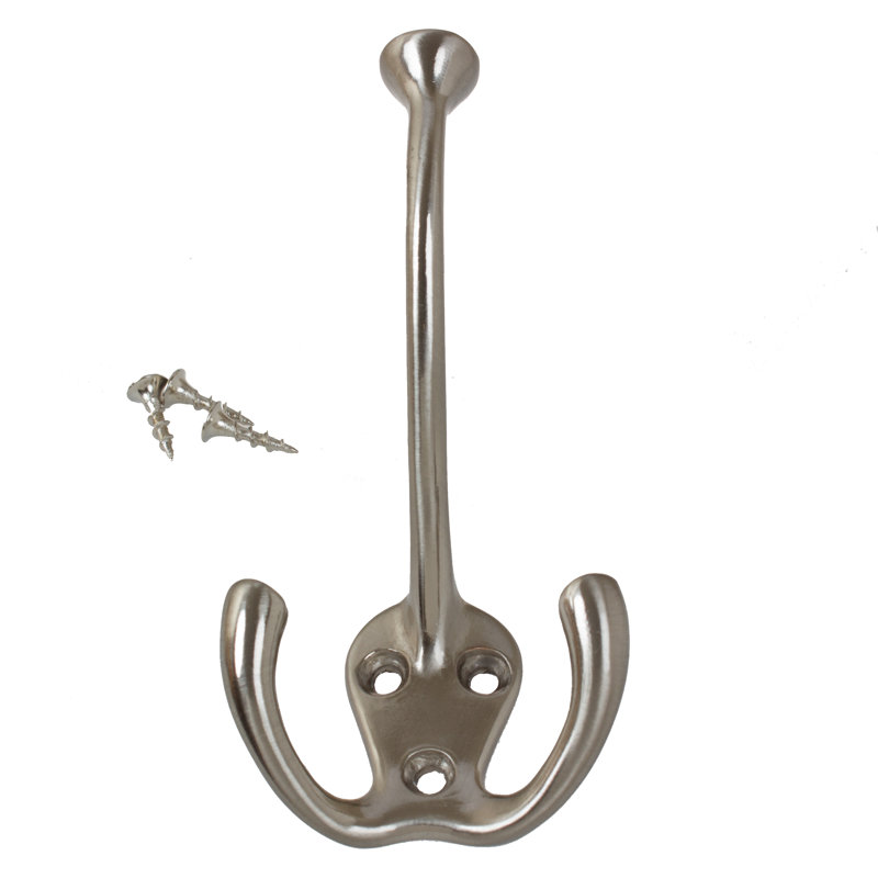 Wall Mounted Robe Hook, Satin Nickel