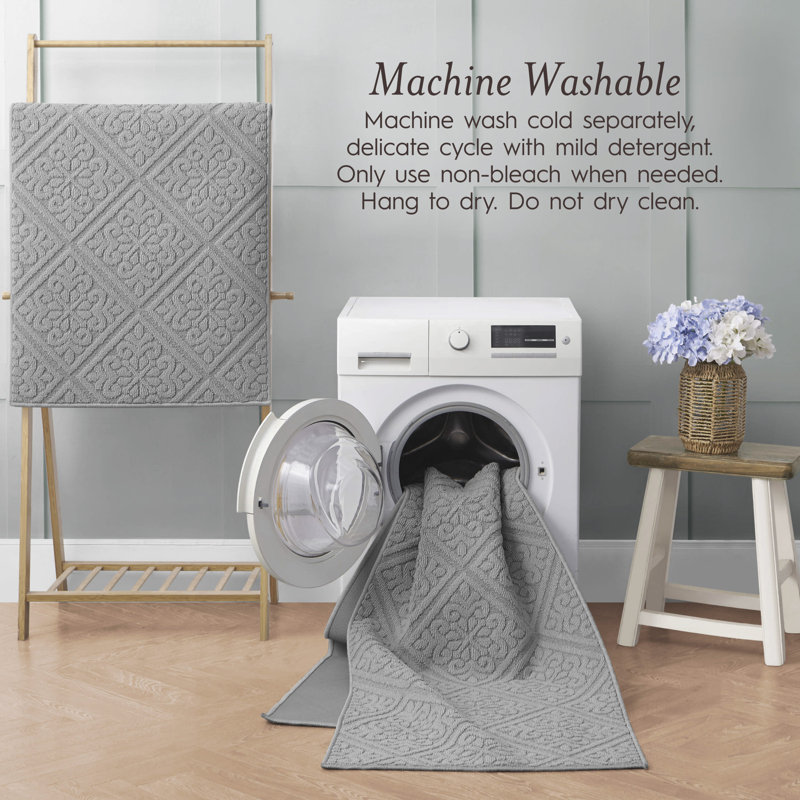 Austell Machine Woven Synthetic Area Rug in Gray, Runner 2'2" x 8'
