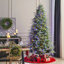 Sapin de Noël artificiel vert avec lumières Leilonie-113059156