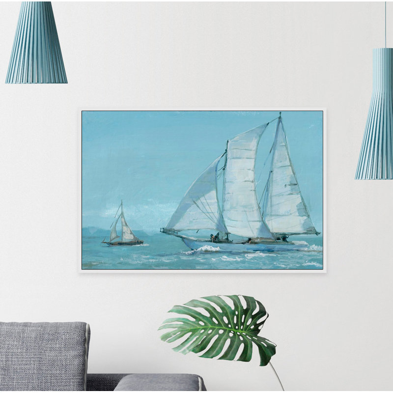 Albaugh «Sailing Boat», reproduction de peinture à l'acrylique sur toile, H 16 po x l 24 po x P 1,5 po