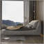 Très grand lit plateforme tapissier très grand avec dossier rembourré surdimensionné et structure en bois massif, convient à plusieurs hauteurs de matelas, beige-2137474910-2137474907