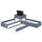 L-Shaped Upholsted Platm Bed With Trundle And Two Drawers Linked With Built-In Desk,,