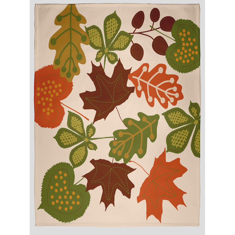 Jeté d'automne Fall Leaves, Chêne, L 30 po x L 39,75 po