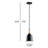 Edmar 1 - Light Black Single Pendant