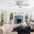46" Low Profile Flush Mount Ceiling Fan Light With Remote/app Control-266126131