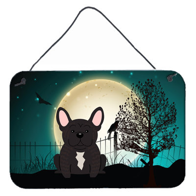 Bannière d’Halloween effrayante bulldog anglais bringé
