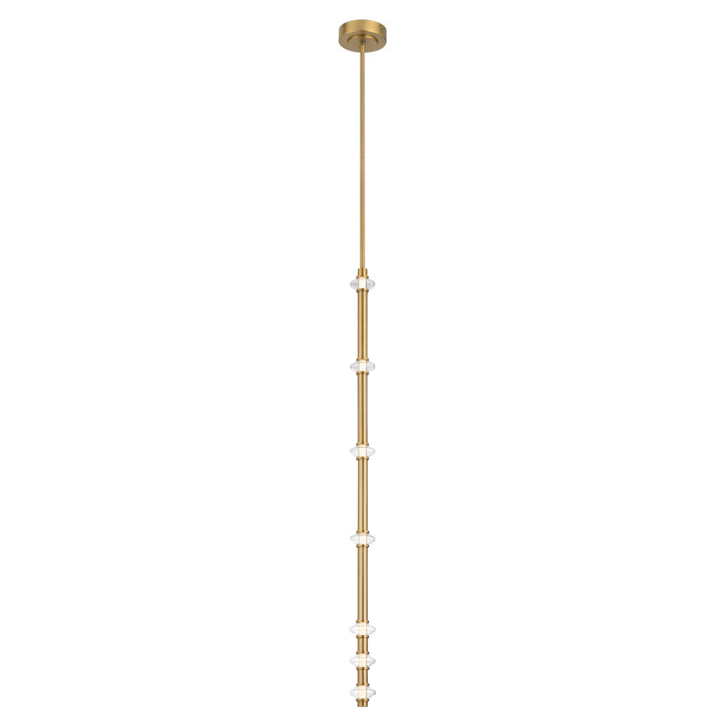 Mini-luminaire suspendu DEL 2,5 po Pearl, Laiton