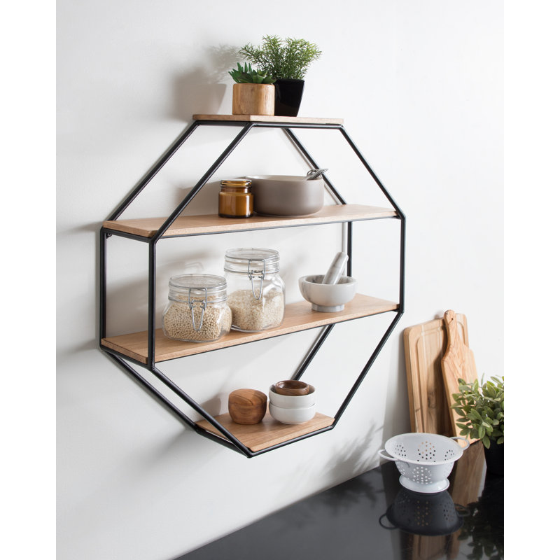 Phifer 4 Piece Floating Shelf, Rustic Brown