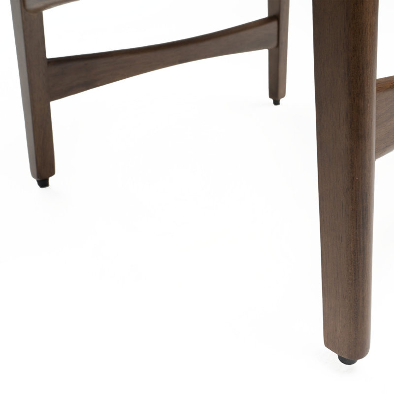 Tabouret de comptoir 24 po Fitz, Gris foncé, Noyer
