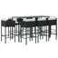 Ensemble de bar en métal avec tabourets-254051218-266051907