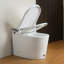 Toilette intelligente avec bidet intégré, capteur de siège pleine grandeur, distributeur de mousse et ouverture / fermeture automatique, chasse d'eau sans pression 1000G, lavage à l'oxygène par spa, capteur de pied, toilette intelligente avec siège chauffant et télécommande