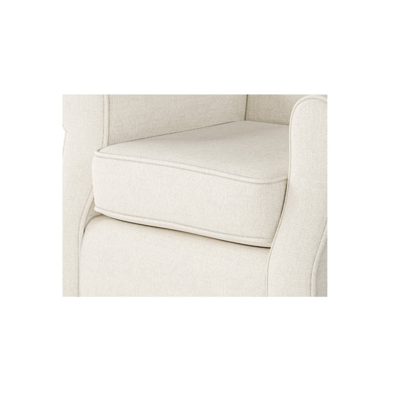 Fauteuil pivotant en polyester Silverlock, Mélange de polyester glacier blanc cassé
