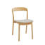 Chaise d'appoint en bois massif brun Brentten