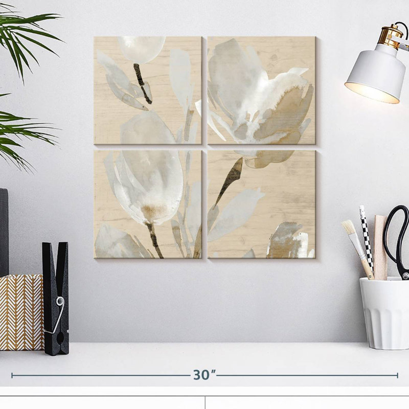Neutral Tulips II, 18" H x 18" W