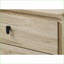 Commodes | Commode de rangement Mid-Century à 5 tiroirs, finition chaleureuse d'inspiration bois | Beige | Bois