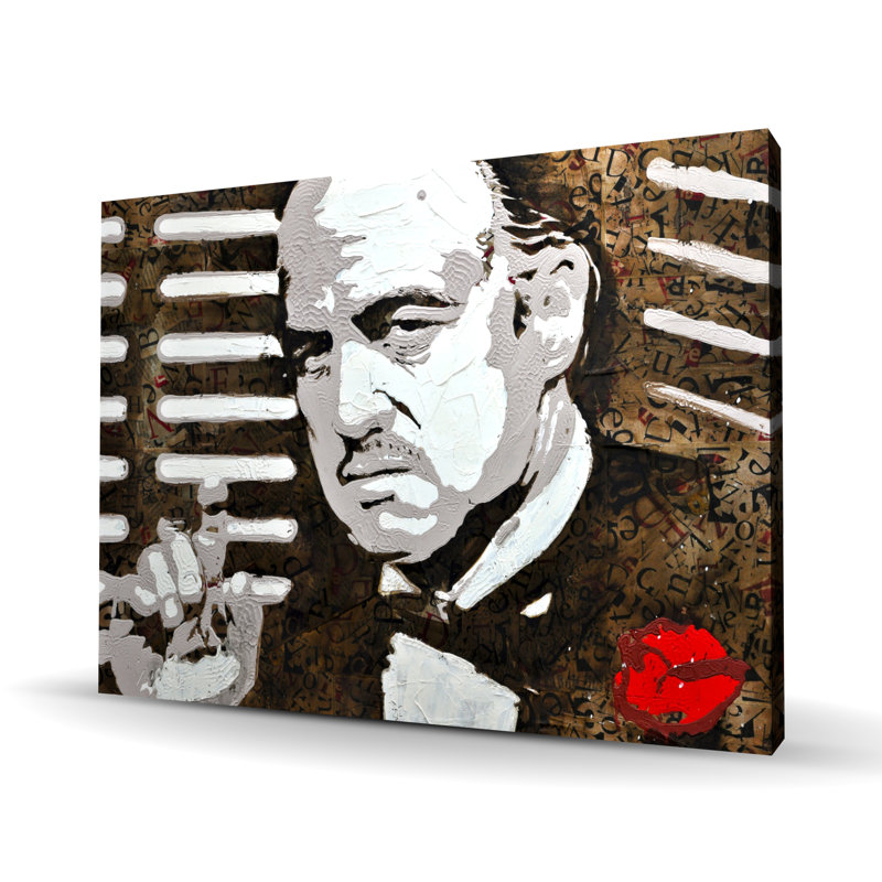 Toile rétro noire et blanche «The Godfather» | Décoration intérieure