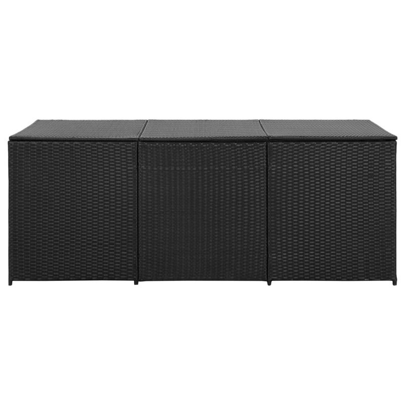 Garden Storage Box Poly Rattan 180x90x70 cm