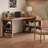 Picture color L-Shaped Solid Wood Executive Desk, Office desk-118614625