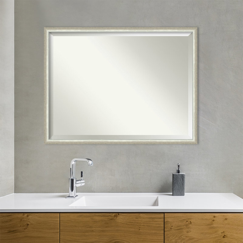 Miroir mural Xion, Rectangle, Bleu, 32,25 po x 42,25 po