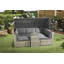 Ludwicka 208cm Wide Wicker Patio Daybed with Cushions-77256794-77256793