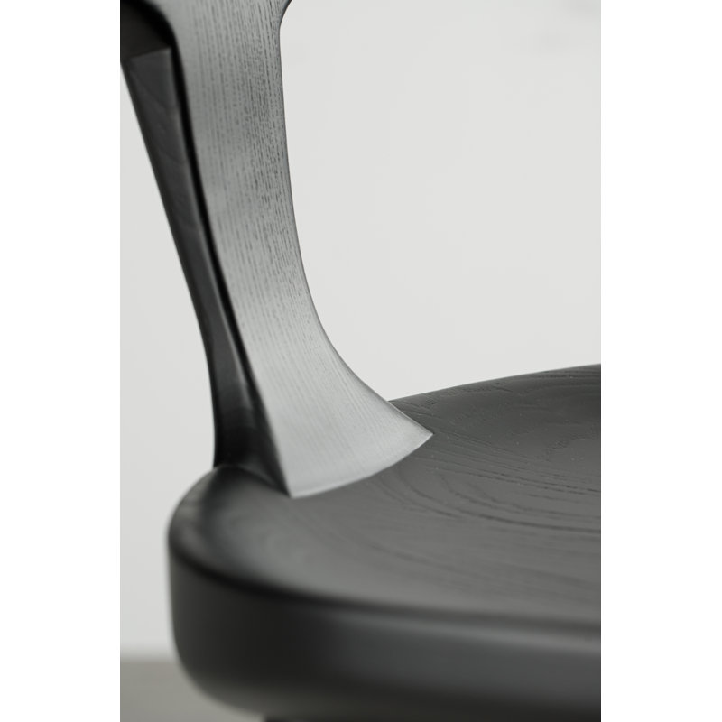 Anvil Chair With Back, Matte Black, Bar Stool (31” Seat Height)