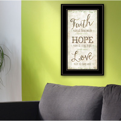 «Faith», art textuel encadré