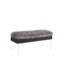 Banc de rangement 20 po Mid-Century avec fausse fourrure Horice